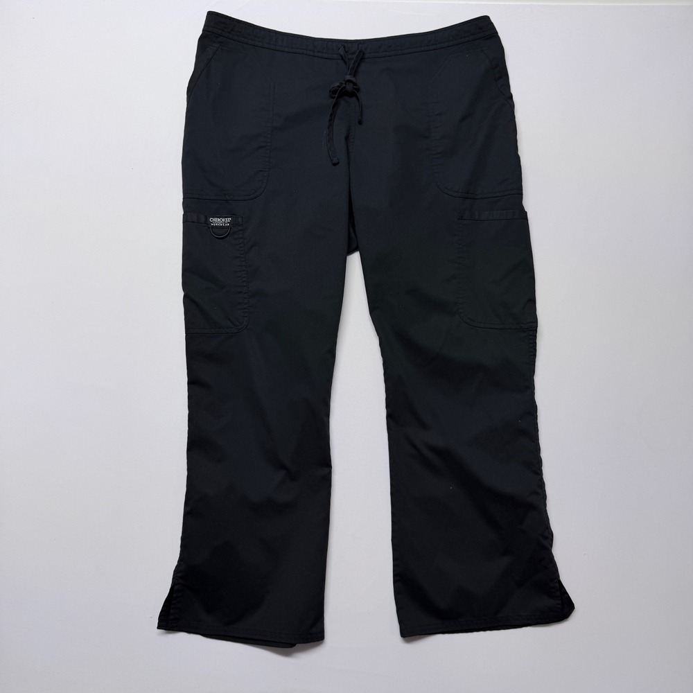 Cherokee Authentic Workwear Black Scrub Pants Petite XLDrawstring Cargo